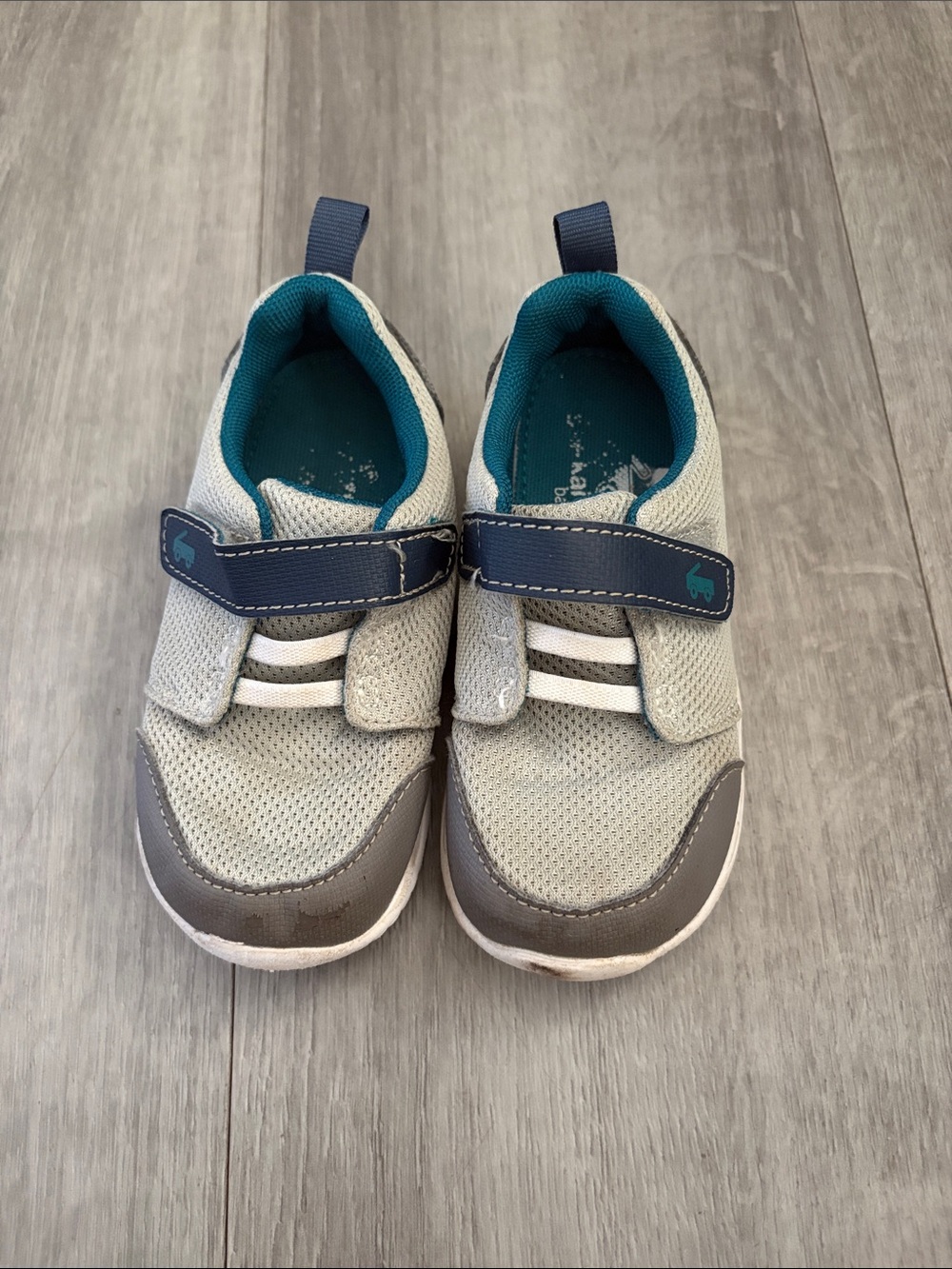 See Kai Run Gray and Teal Kids Sneakers